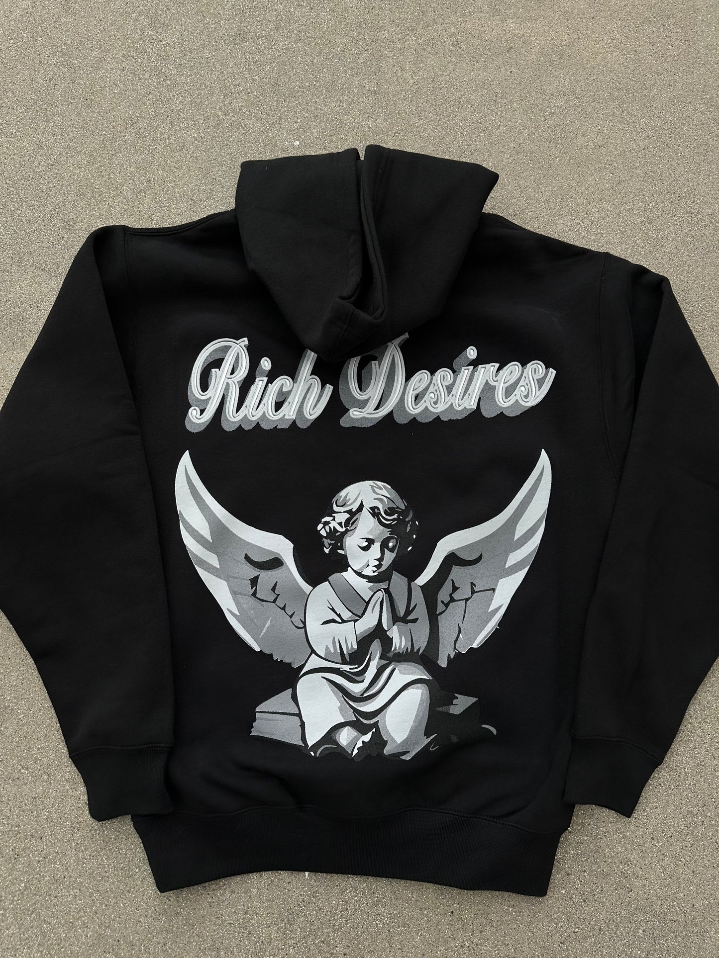RICH DESIRES EMBROIDED CROSS SWEATER